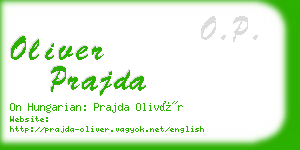 oliver prajda business card
